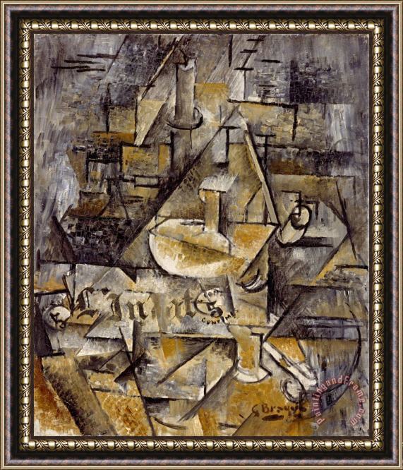 Georges Braque Le Bougeoir [the Candlestick] Framed Painting